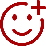 Smiley face with a plus sign